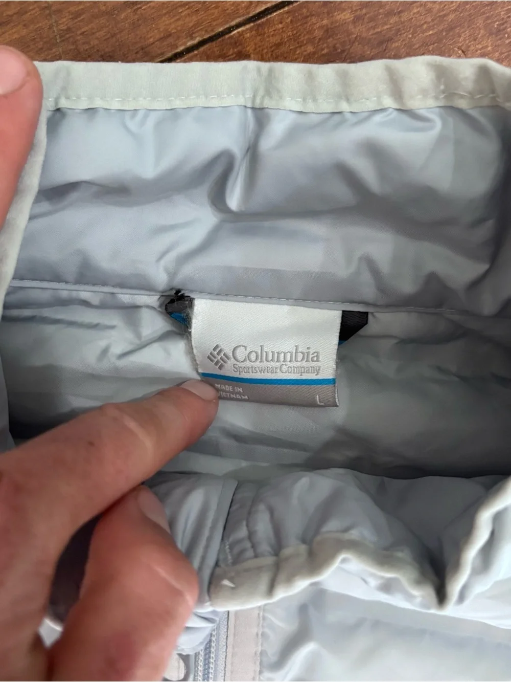Columbia Light Blue Quilted Puffer Vest